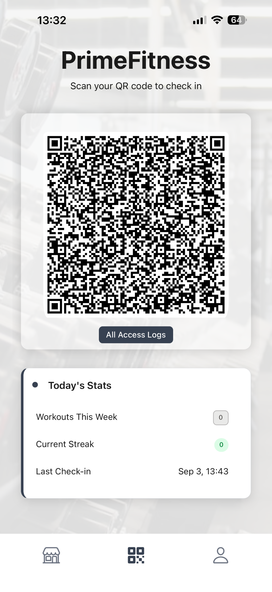 MangoFit mobile app home screen